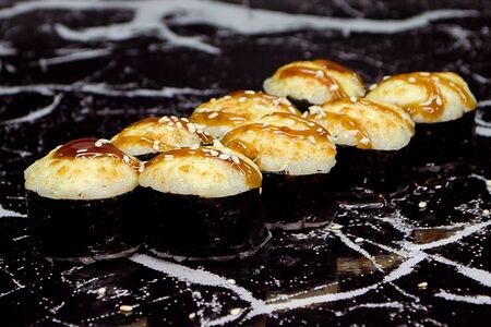 Запеченный с лососем гриль