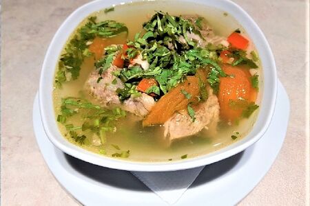 Хашлама с бульоном из говядины