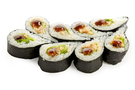 Острый ролл с креветками