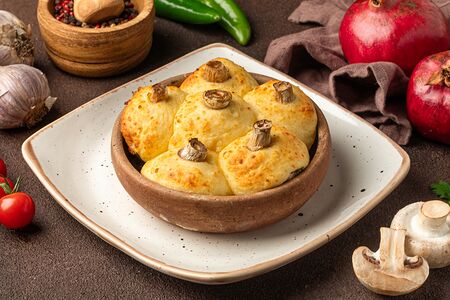 Грибные шапочки с сыром