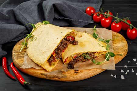 Кесадилья с говядиной