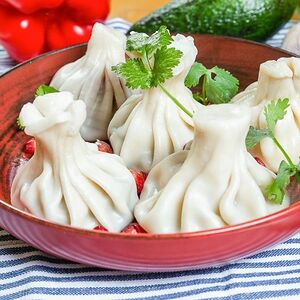 Хинкали с картофелем и грибами