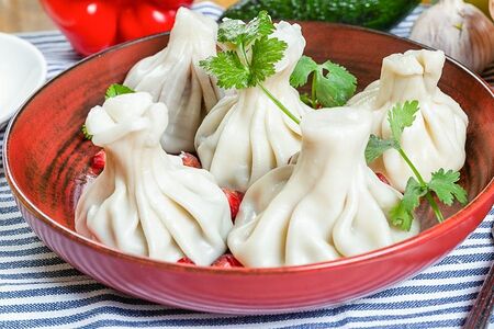 Хинкали с картофелем и грибами