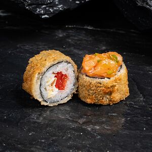 Жареный ролл с тартаром