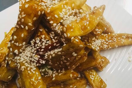 Хрустящие баклажаны с кунжутом