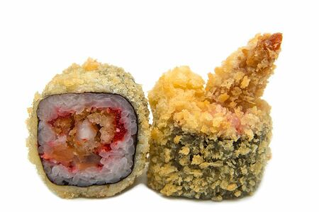 Горячий с лососем и креветкой