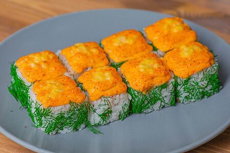 Запеченный с тунцом в укропе