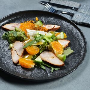 С цыпленком и мандарином