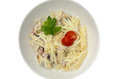 Паста Ветчина и грибы