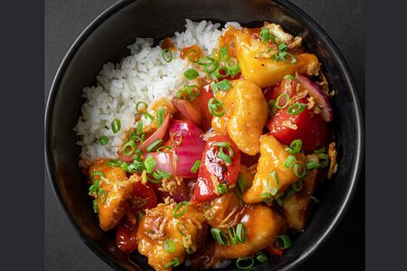 Габаджоу с курицей и ананасом