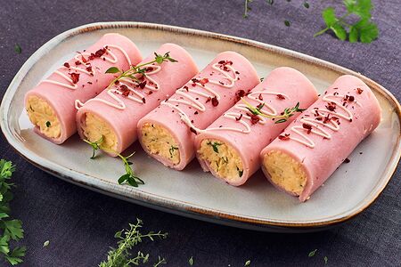 Рулетики из ветчины