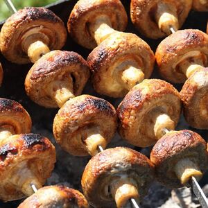 Грибы на мангале