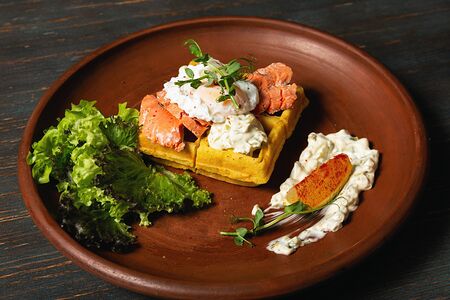 Тыквенные вафли с неркой