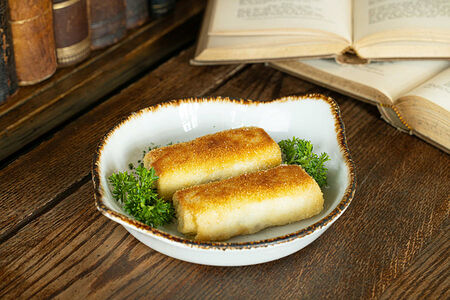 Блинчики с уткой и гречневой кашей