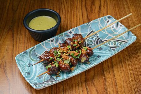 Сатай из куриных сердечек