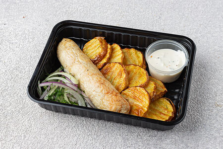 Купаты сочные с запечённой картошечкой