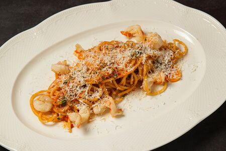 Арабьята с креветками