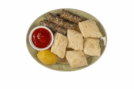 Д Хинкал аварский с сушеной колбасой