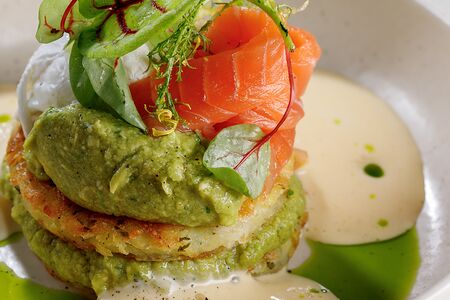 Драники с форелью слабой соли