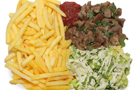 Картофель фри со свининой