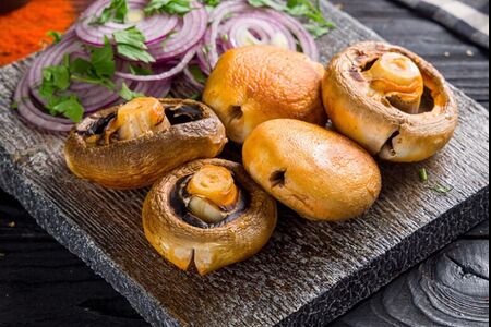 Шампиньоны на углях