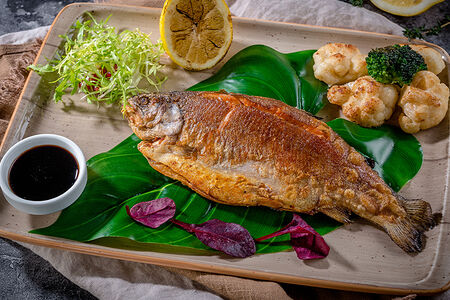 Форель жареная