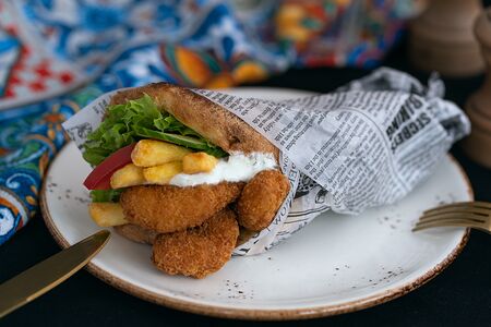 Сувлак с креветками