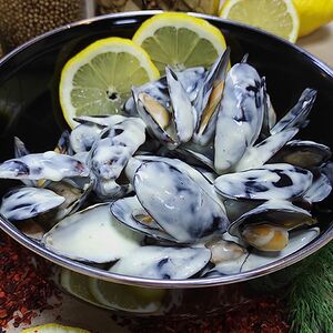 Черноморские мидии в сливочном соусе