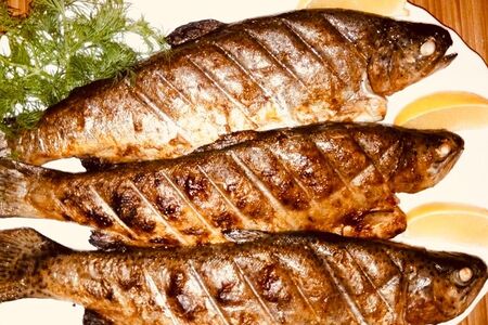 Радужная форель с мангала