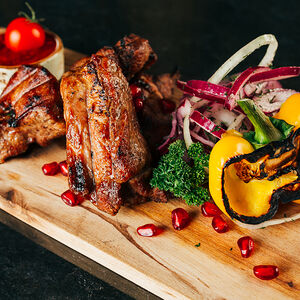 Шашлык из cвинoй грудинки