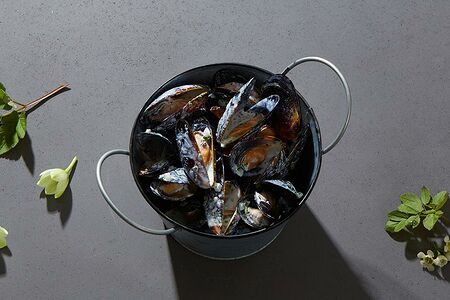 Мидии в сливочном соусе