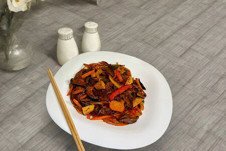 Харусаме с овощами и соусом терияки