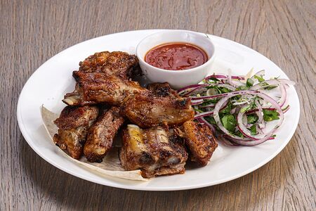 Шашлык из бараньих семечек