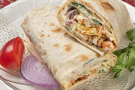 Шаурма овощная на углях