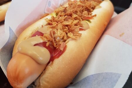 Гриль-дог с куриной сосиской