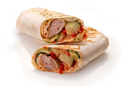 Лаваш с куриной котлетой гриль