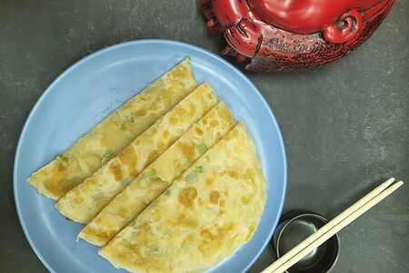 Лепешка китайская со свежим луком