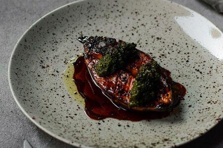 Батат с соусом чимичурри