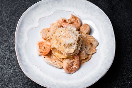 Феттуччине с морепродуктами