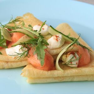 Блины с лососем