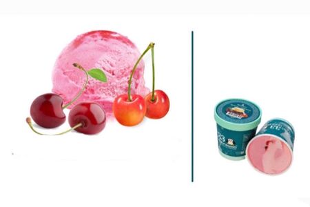 Вишня - Черешня. Двухслойное сливочное с пюре из свежей вишни, черешни и кусочками ягод