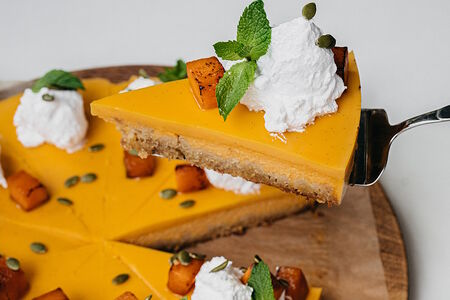 Тыквенный пирог с кремом маскарпоне