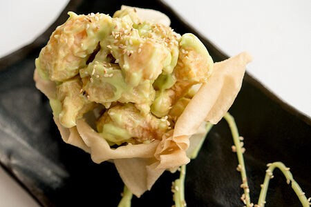 Креветки с соусом Васаби