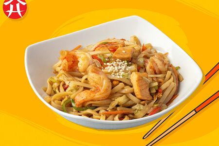 Вок с морепродуктами