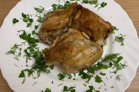 Курица, жаренная с чесночком