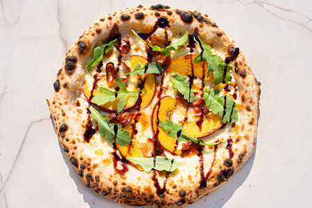 Персик-бекон с бальзамиком