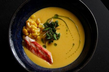 Крем-суп из кукурузы с крабом