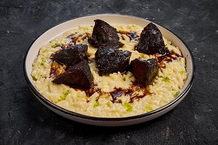 Ризони с говяжьими щечками