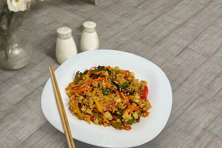 Рис терияки с курицей