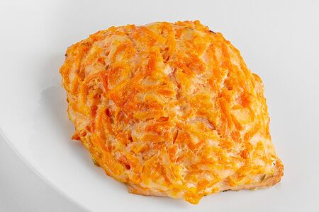 Горбуша, запеченная под овощами